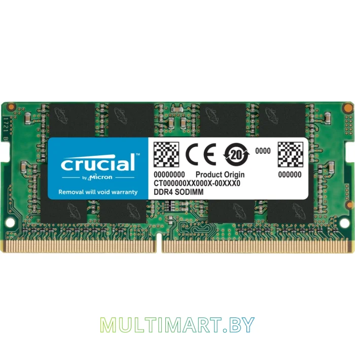 Оперативная память Crucial 16GB DDR4 SODIMM PC-21300 (CT16G4SFS8266)